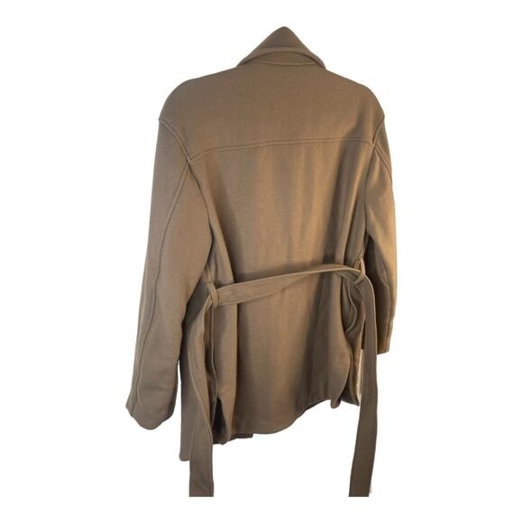 Aritzia Wilfred Coat Rialto Shirt Jacket Belted 72% Wool Shacket Tan Size XS - Picture 13 of 15